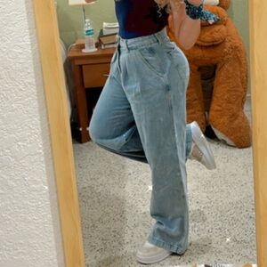 Cider Light Blue Wide Leg Jeans